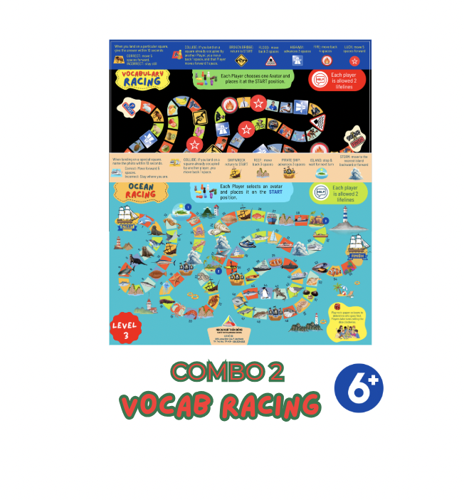 Combo 2 VOCAB RACING (6+ tuổi)
